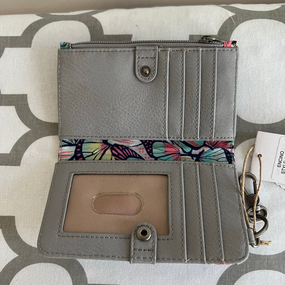 Sakroots Butterfly Print Wallet One Size Blue Pink - Picture 2 of 5